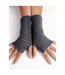 Anna Falcke Wristees Fingerless Gloves - Charcoal Grey
