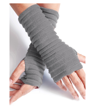 Anna Falcke Wristees Fingerless Gloves - Mid Grey