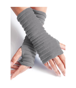 Anna Falcke Wristees Fingerless Gloves - Mid Grey