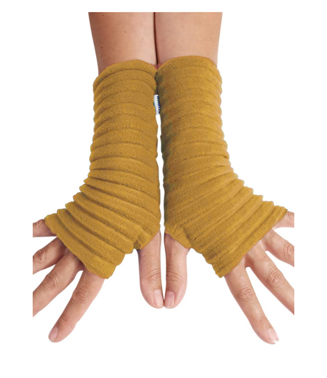 Wristees Fingerless Gloves - Mustard Yellow