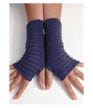 Anna Falcke Wristees Fingerless Gloves - Navy