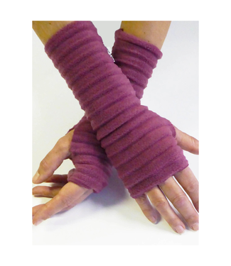 Anna Falcke Wristees Fingerless Gloves - Raspberry Pink