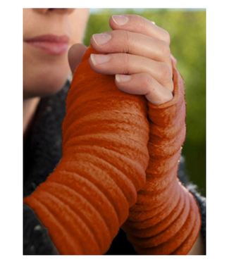 Anna Falcke Wristees Fingerless Gloves - Rust