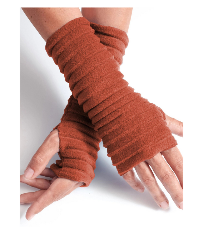 Wristees Fingerless Gloves - Rust