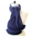 Anna Falcke Ruffle Scarf - Navy Blue