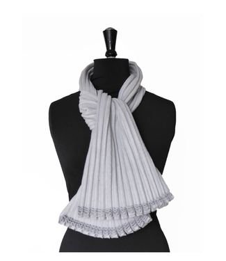 Anna Falcke Ruffle Scarf - Silvery Grey