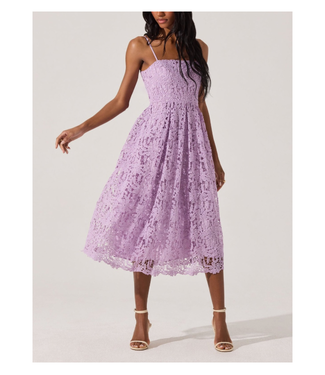 ASTR Lace Mid Dress