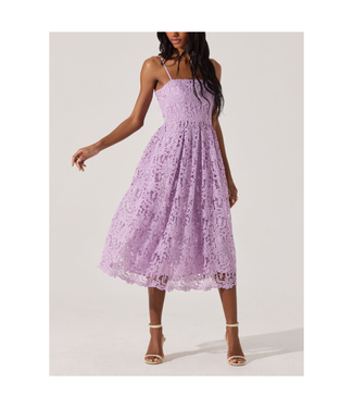 ASTR Lace Mid Dress