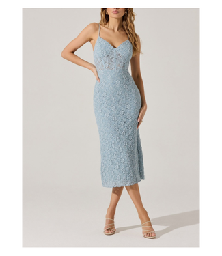 ASTR Floral Lace Knit Dress