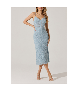 ASTR Floral Lace Knit Dress