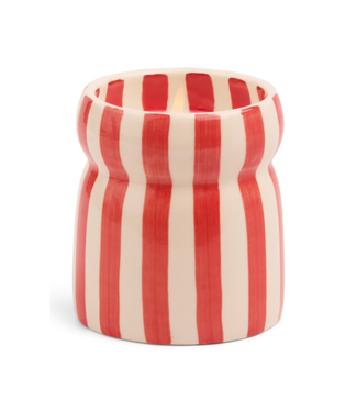 Paddywax Red Cabana Striped Candle