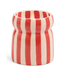 Red Cabana Striped Candle