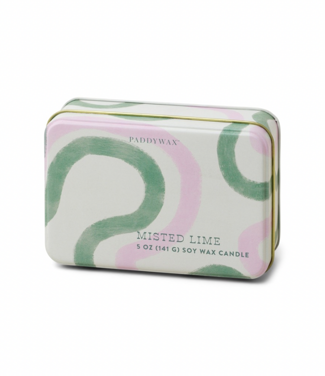 Pink & Green Squiggly Line Everyday Tin 5oz