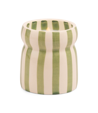 Paddywax Cabana Sage Striped Candle