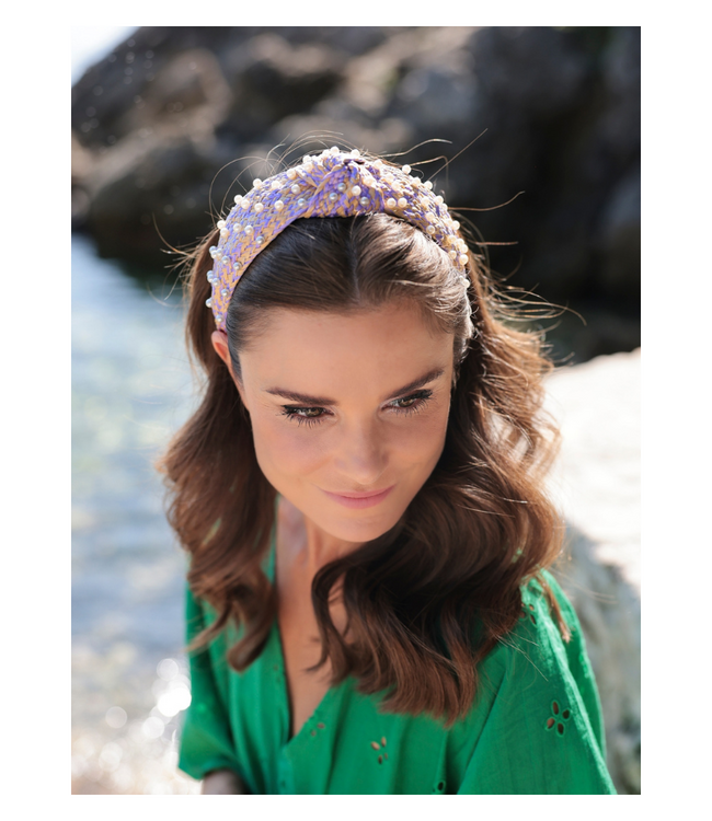 Pearl Embellished Knotted Headband