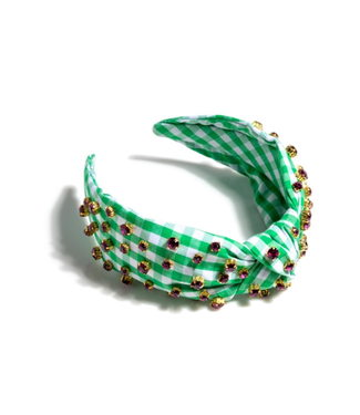 Shiraleah Embellished Gingham Knotted Headband