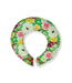 Dana Herbert Neck Wrap Pink Peony on Green