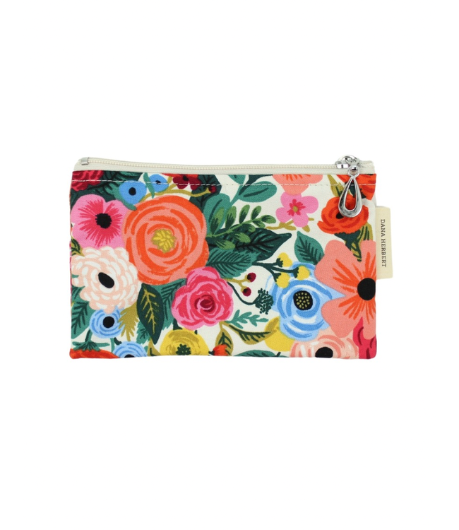 Dana Herbert Cottton Coin Purse Cream Floral