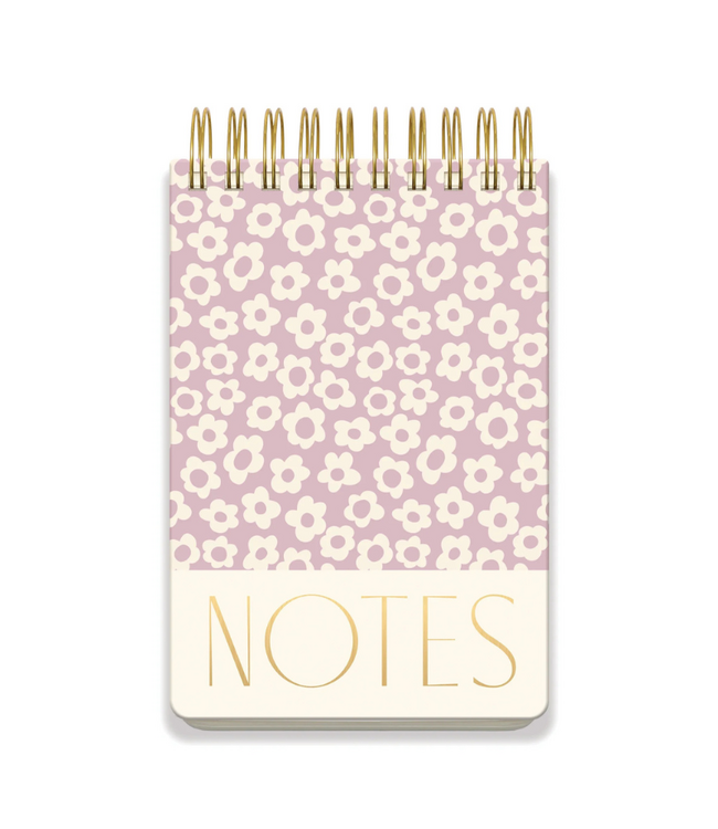 Lilac Groovy Floral Large Chunky Notebook