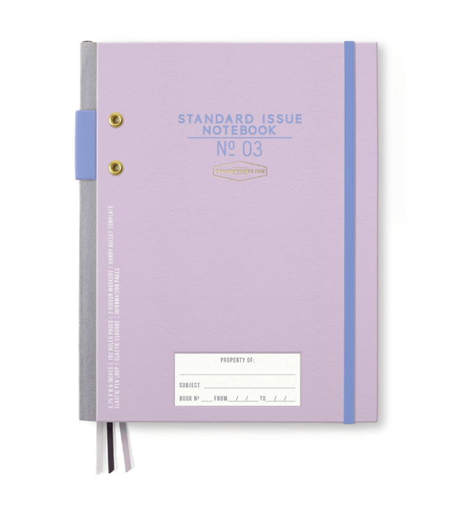 Standard Issue Planner Notebook No 3- Lavender + Perinwinkle