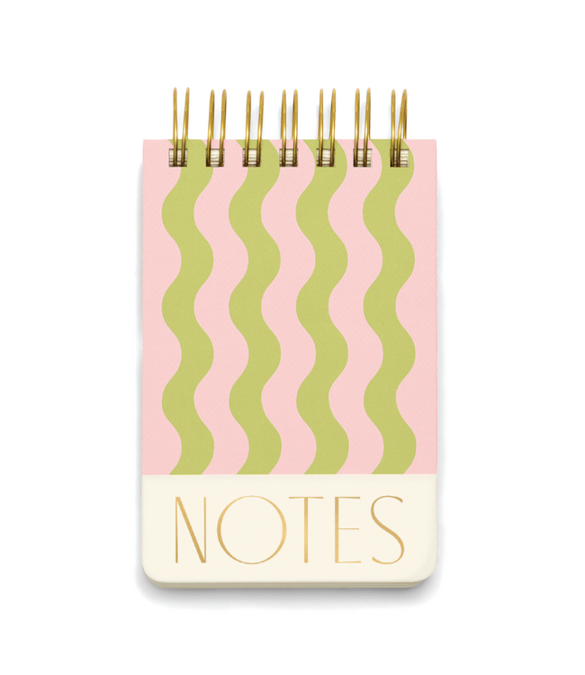 Wavy Stripes Chunky Twin Wire Notepad