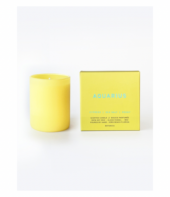 Aquarius Zodiac Candle