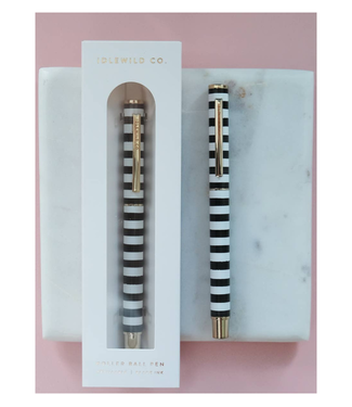 Idlewild Co. Black & White Rollerball Luxe Pen