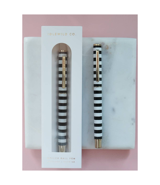Idlewild Co. Black & White Rollerball Luxe Pen