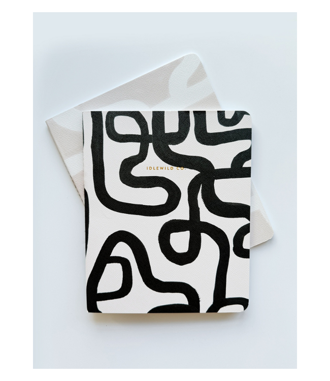 Black & White Squiggle Notebook Duo