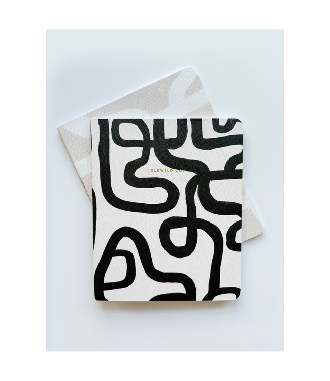 Idlewild Co. Black & White Squiggle Notebook Duo