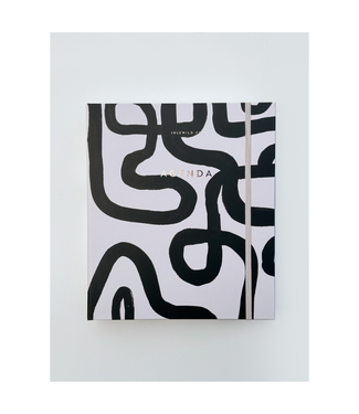 Idlewild Co. Black & White Squiggle Perpetual Planner