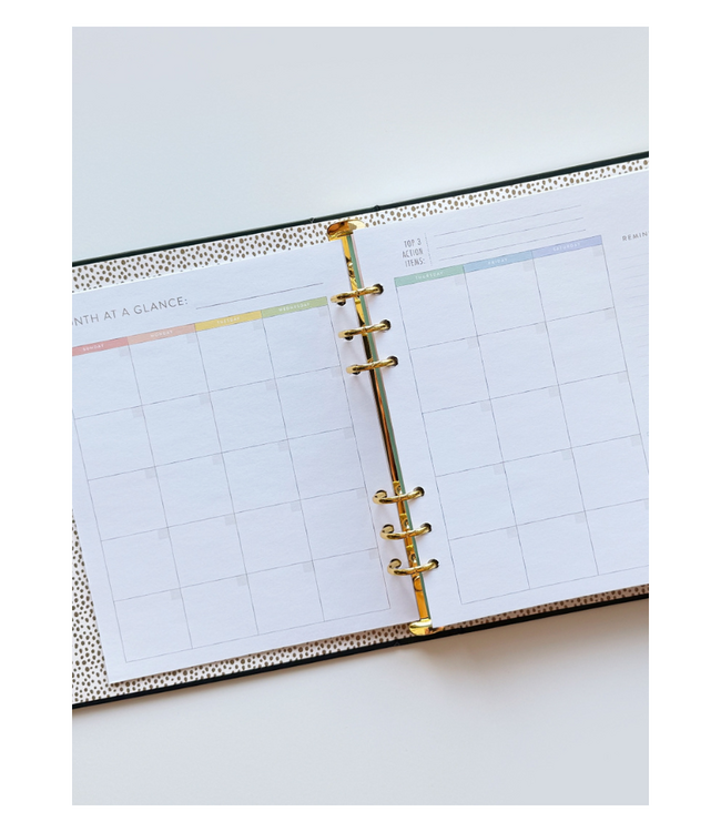 Black & White Squiggle Perpetual Planner