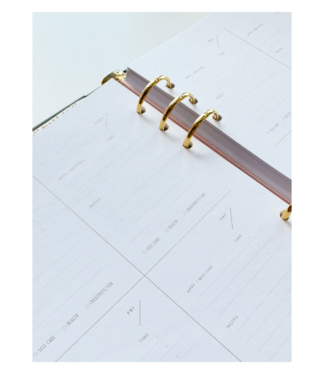 Black & White Squiggle Perpetual Planner