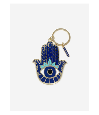 Hamsa Enamel Keychain
