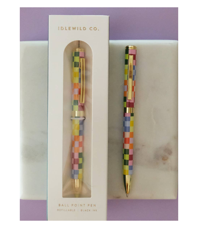 Rainbow Check Ballpoint Luxe Pen