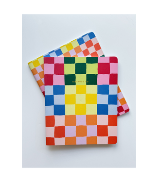 Idlewild Co. Rainbow Check Notebook Duo