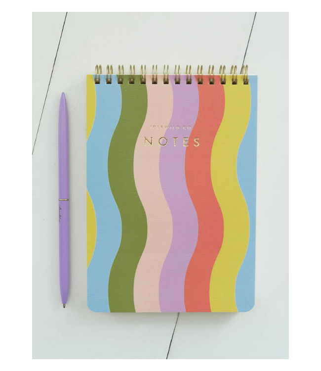 Wavy Rainbow Spiral Jotter