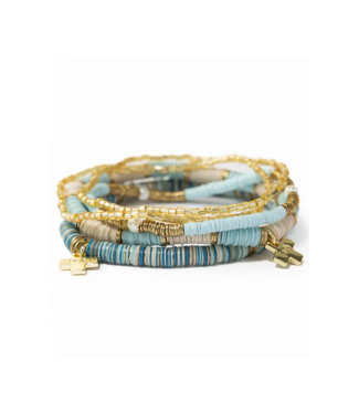 Ink + Alloy Grace Sequins stack light blue