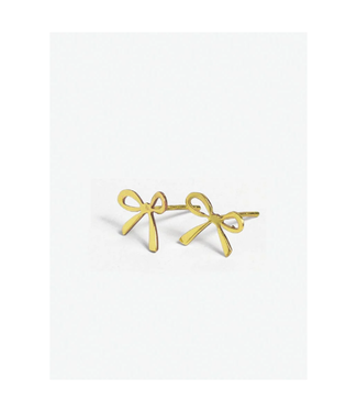 Ink + Alloy Alice brass bow post earrings 18K