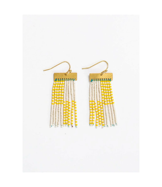 Ink + Alloy Scout rectangle earrings Lemon
