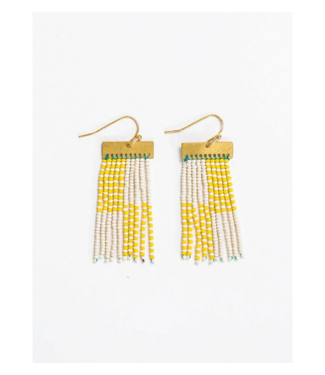 Scout rectangle earrings Lemon
