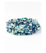 Ink + Alloy Sage confetti beaded 10 strand stretch bracelets b