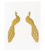 Ink + Alloy Raquel large peacock post earrings brass