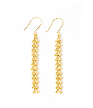 Parker V chain earring 18k brass