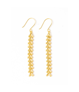 Ink + Alloy Parker V chain earring 18k brass