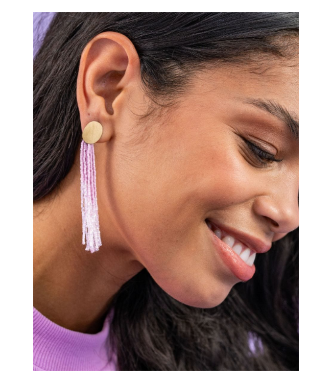 Mae tassel earrings Light Lavender