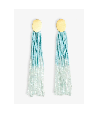 Ink + Alloy Mae tassel earrings Light Blue