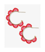 Ink + Alloy Luna beaded scallop gold hoop tomato