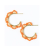 Ink + Alloy Luna beaded scallop gold hoop coral