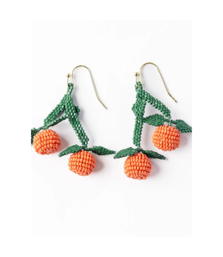 Ink + Alloy Lottie clementine dangle luxe earring orange